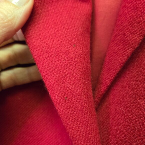 Vintage Womens Red Wool Blazer Size 10 The Weekend Holiday Christmas - Picture 3 of 9